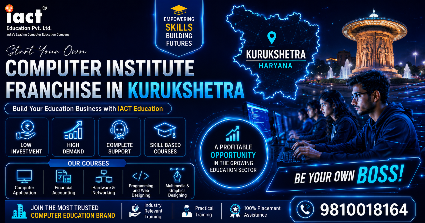 Computer Institute Franchise in Kurukshetra, Haryana – Start Your Own Education Business with IACT Education
