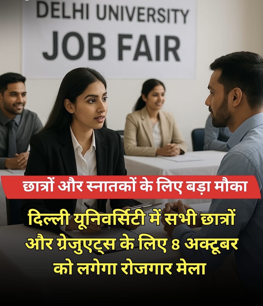 DU Job Mela 2025 on Oct 8: Apply by Oct 5