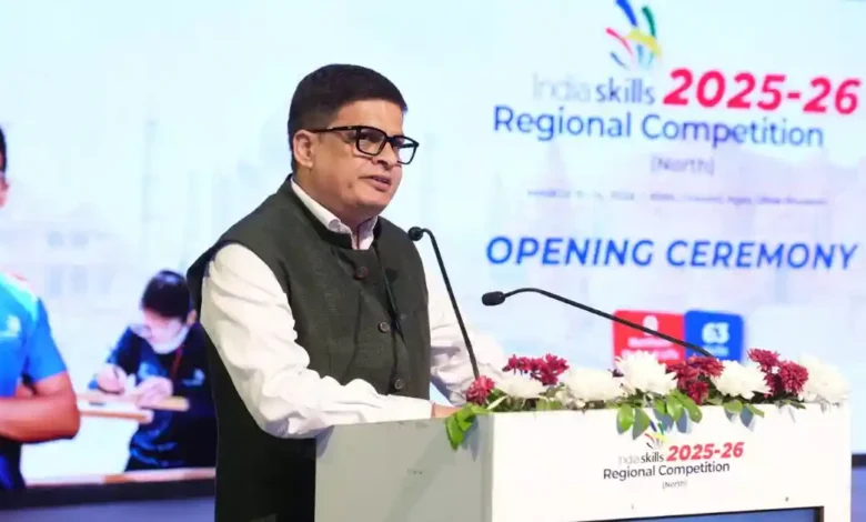 आगरा में भारत के युवा कौशल चैंपियंस का संगम: इंडिया स्किल्स 2025–26 (नॉर्थ रीजनल) प्रतियोगिता का भव्य शुभारंभ