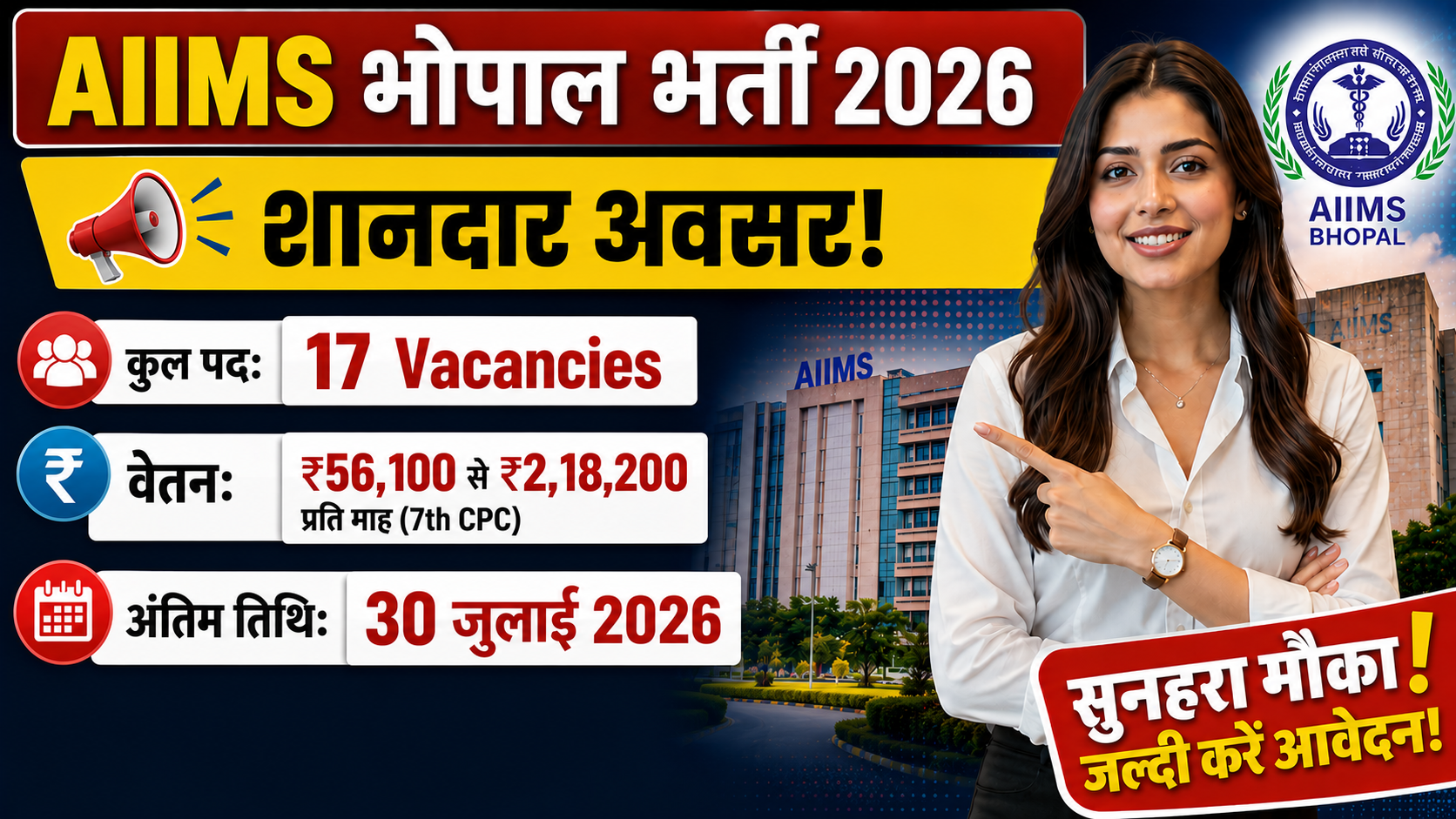 AIIMS Recruitment 2026: Salary ₹2.18 Lakh